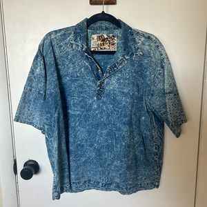 Blowout Streetwear washed denim shirt